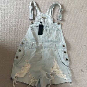 NWT Carmar distressed overalls